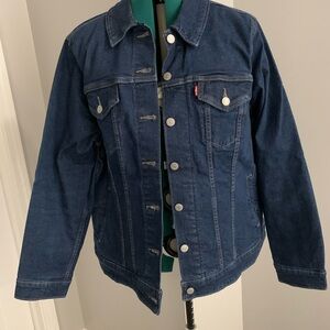 Denim Jacket with Button Closure